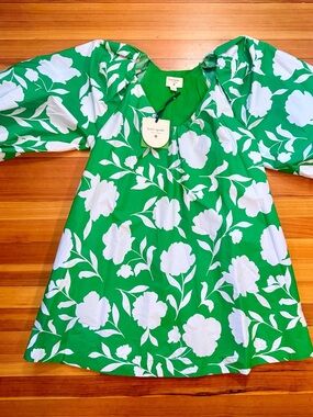 NWT Kate Spade for Target Floral Puff Sleeve Mini Dress - Green - S